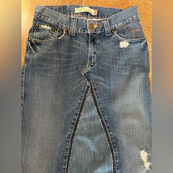 Levi’s slouch straight leg sz 7 jean deconstructed custom made maxi skirt denim - Picture 3 of 15